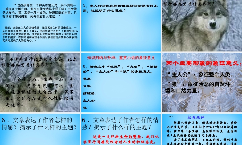 九年级语文下册 第8课(热爱生命)课件 新人教版 课件