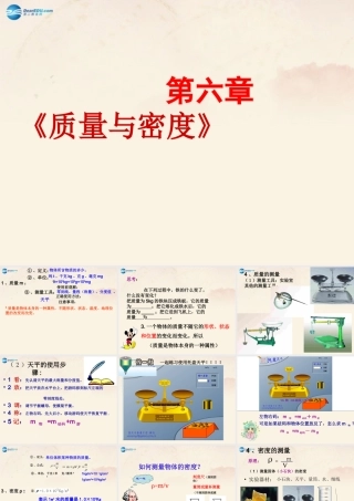 八年级物理上册 第6章 质量与密度复习课件 (新版)人教版 课件