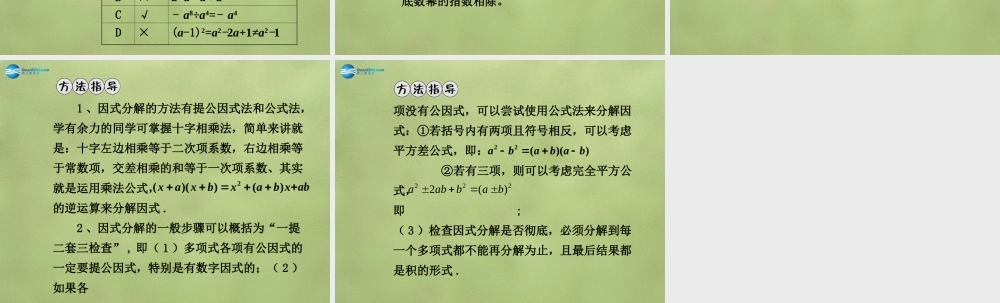 中考数学 第一章 第二节 整 式课件
