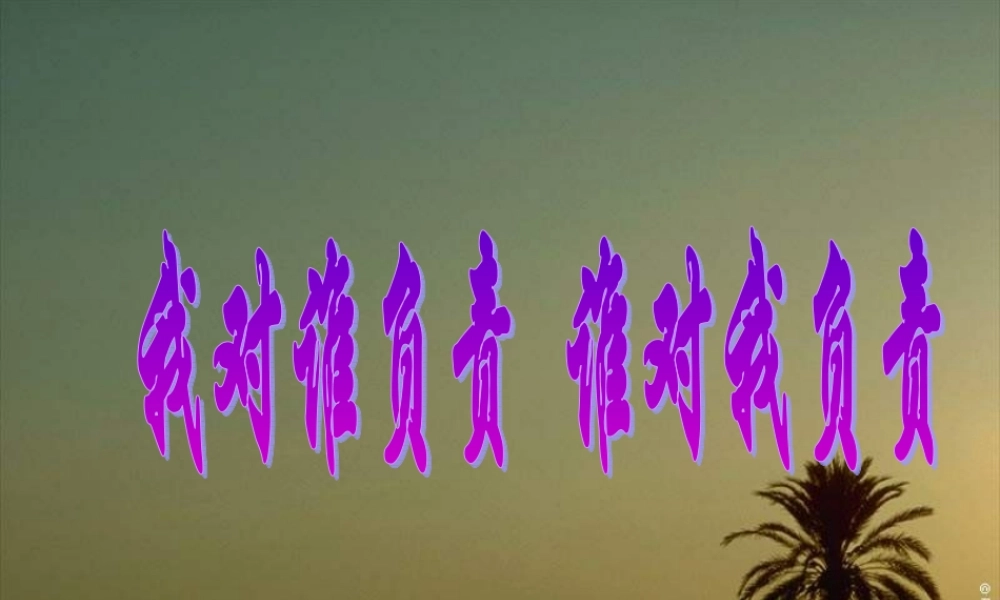 我对谁负责谁对我负责 课件