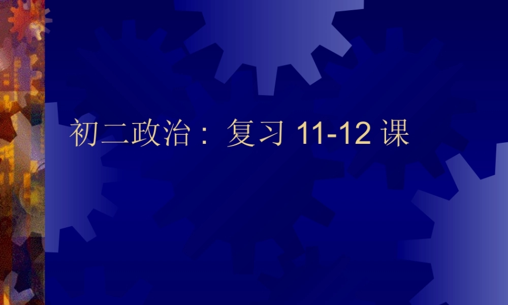 八年级政治复习11-12课课件