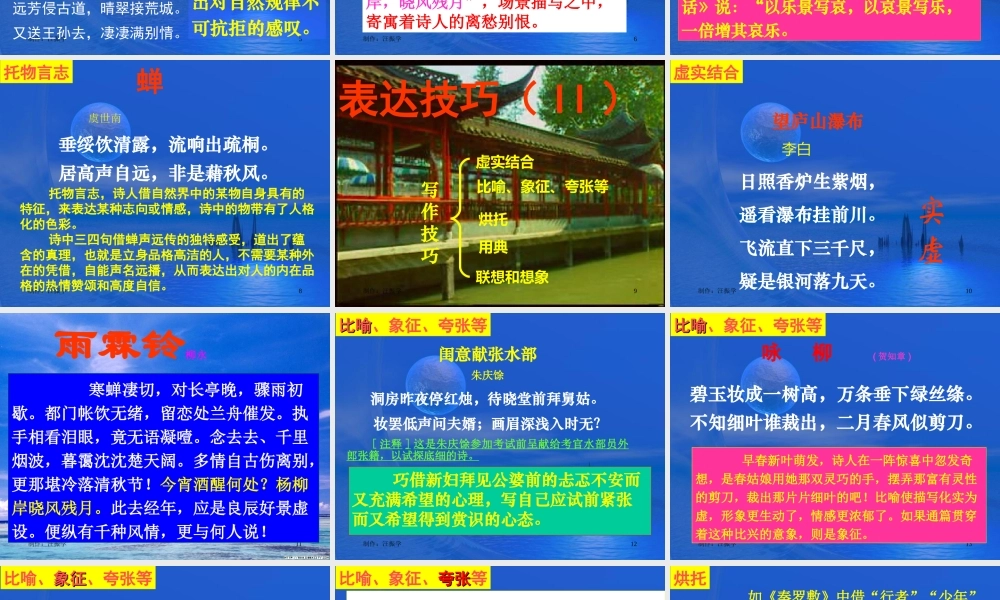 古代诗歌鉴赏3 通用高考古代诗歌鉴赏专题课件集[整理五套] 通用高考古代诗歌鉴赏专题课件集[整理五套]