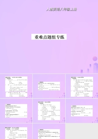 八年级英语上册 Unit 6 I am going to study computer science重难点题组专练习题课件 (新版)人教新目标版 课件