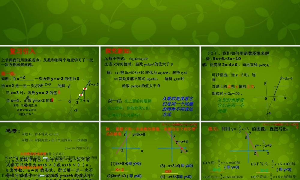 中学八年级数学下册 19.2.3 一次函数与方程、不等式课件 (新版)新人教版 课件