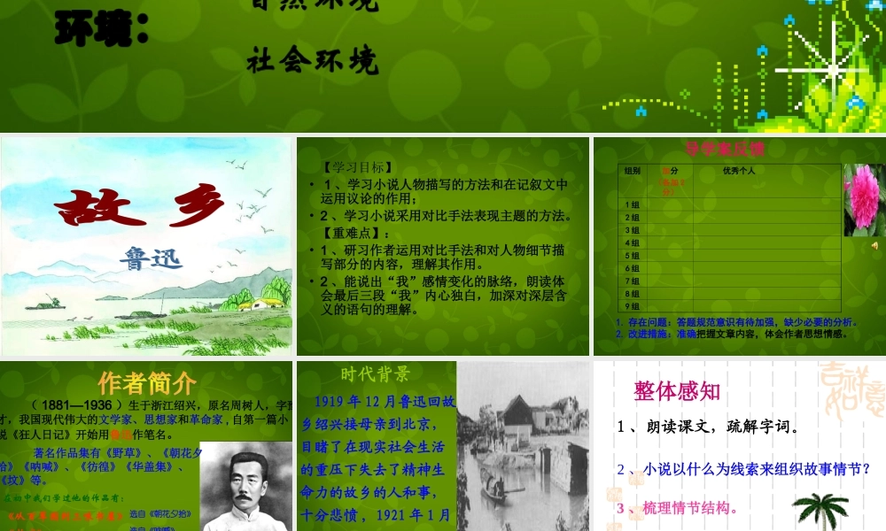 中学九年级语文上册 9 故乡课件 新人教版 课件