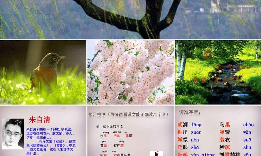 七年级语文上册 第四单元 第16课(春)课件 冀教版 课件