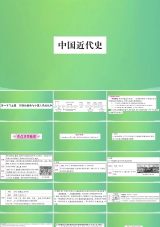 中考历史复习 第一篇 教材系统复习 2 中国近代史 第一学习主题 列强的侵略与中国人民的抗争讲解课件