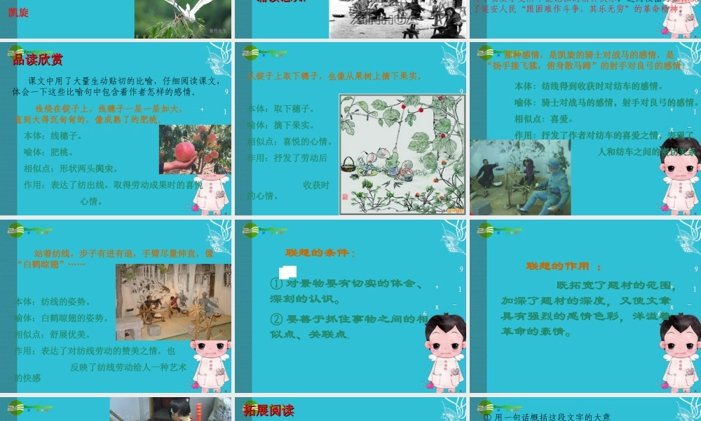 九年级语文下册 (延安纺车抒怀)优秀实用课件 苏教版 课件