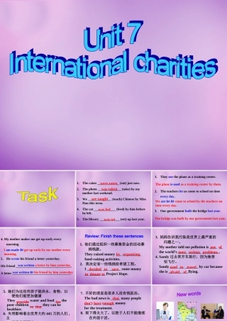 八年级英语下册 Unit 7 International Charities Task 2课件 (新版)牛津版 课件