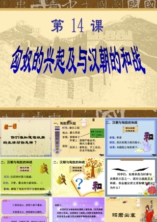 第15课〈匈奴的兴起及与汉朝的和战〉2