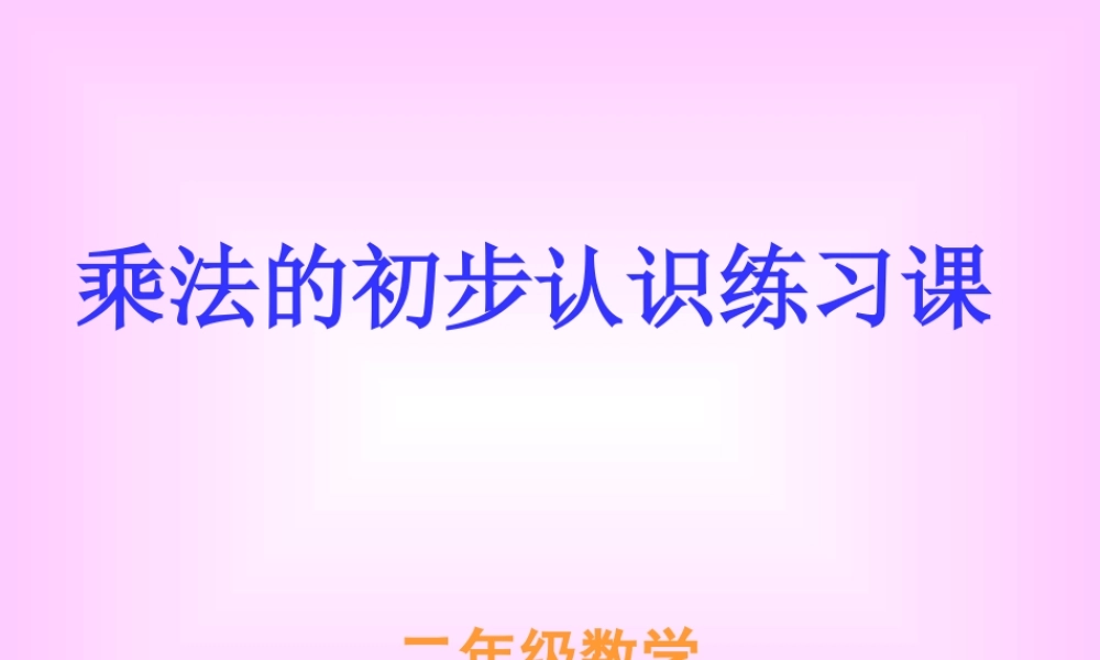 乘法的初步认识练习课3