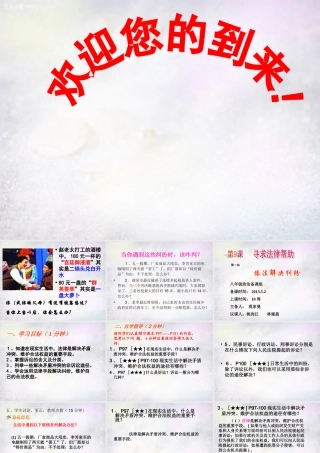 八年级政治下册 9.1 依法解决纠纷课件2 北师大版 课件