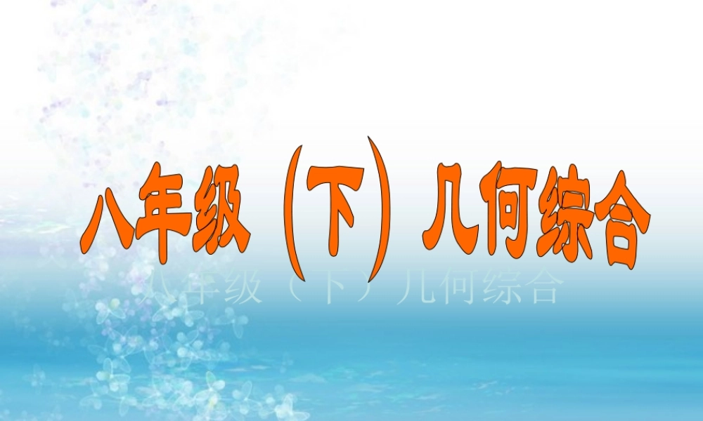 中考数学复习 几何综合课件 苏教版 课件