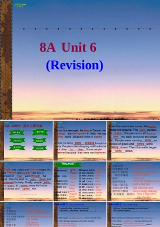 八年级英语上册 Unit6 复习课件 牛津版 课件