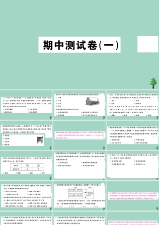 史上册 期中测试卷(一)作业课件 新人教版 课件