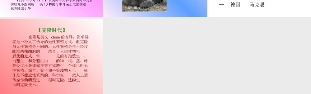 八年级语文奇妙的克隆课件1 新课标 人教版 课件