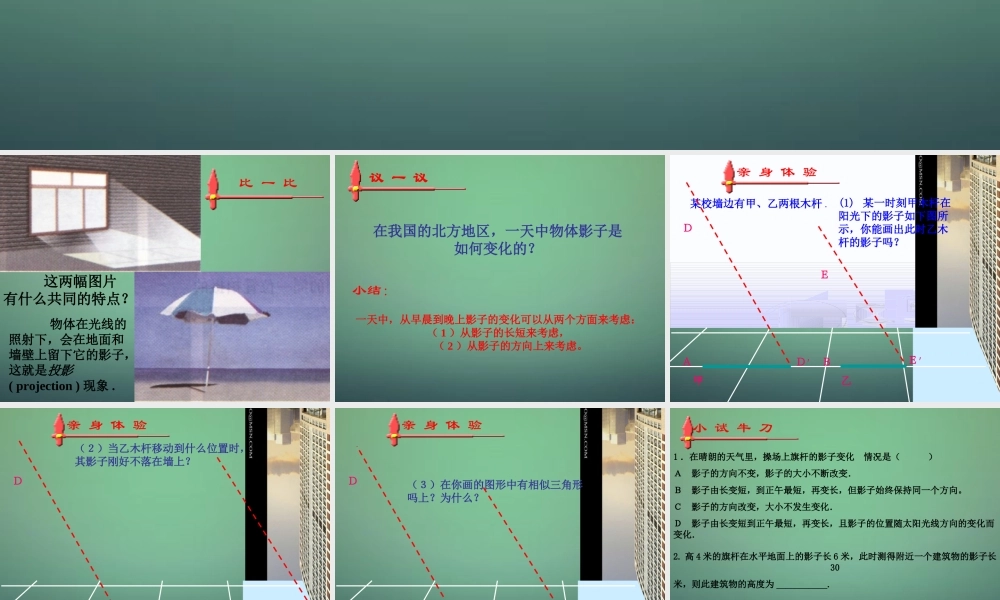 九年级数学上册 51 投影课件2 (新版)北师大版 课件