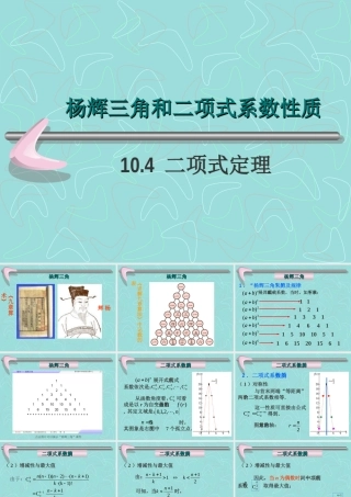 二项式定理ppt 高二数学二项式定理课件[整理三套]人教版 高二数学二项式定理课件[整理三套]人教版