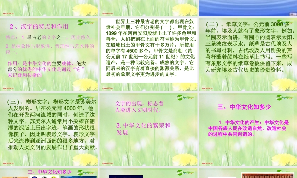 九年级政治 第一课时中华文化博大精深课件 苏教版 课件
