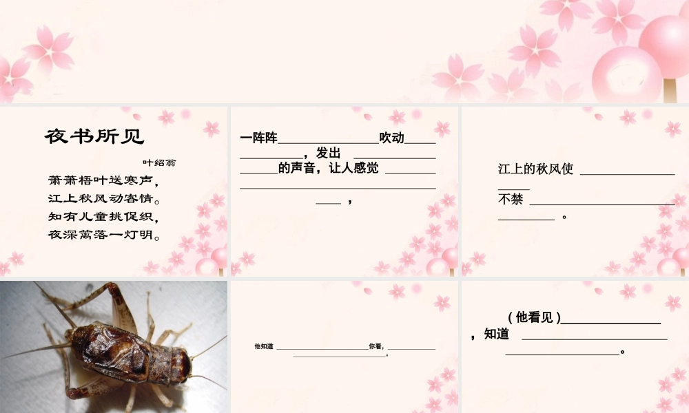 《夜书所见》教学课件
