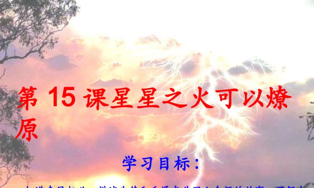 八年级历史上册 星星之火可以燎原课件 北师大版 课件