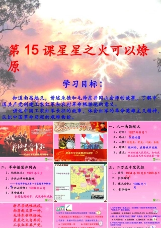 八年级历史上册 星星之火可以燎原课件 北师大版 课件