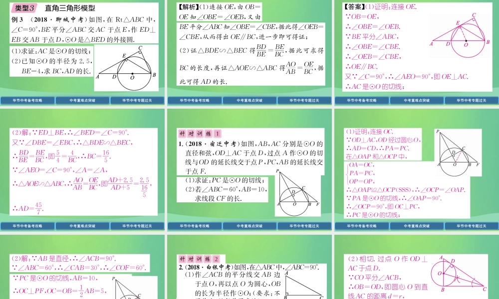 中考数学复习 专题7 圆的综合(精讲)课件