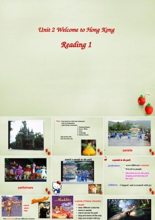 八年级英语下册 Unit 2 Welcome to Hong Kong Reading课件 牛津版 课件