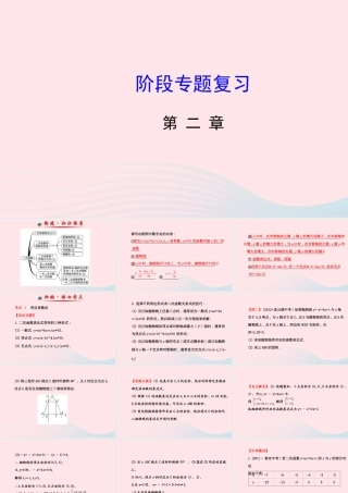 九年级数学下册 第二章二次函数阶段专题复习习题课件 北师大版 课件