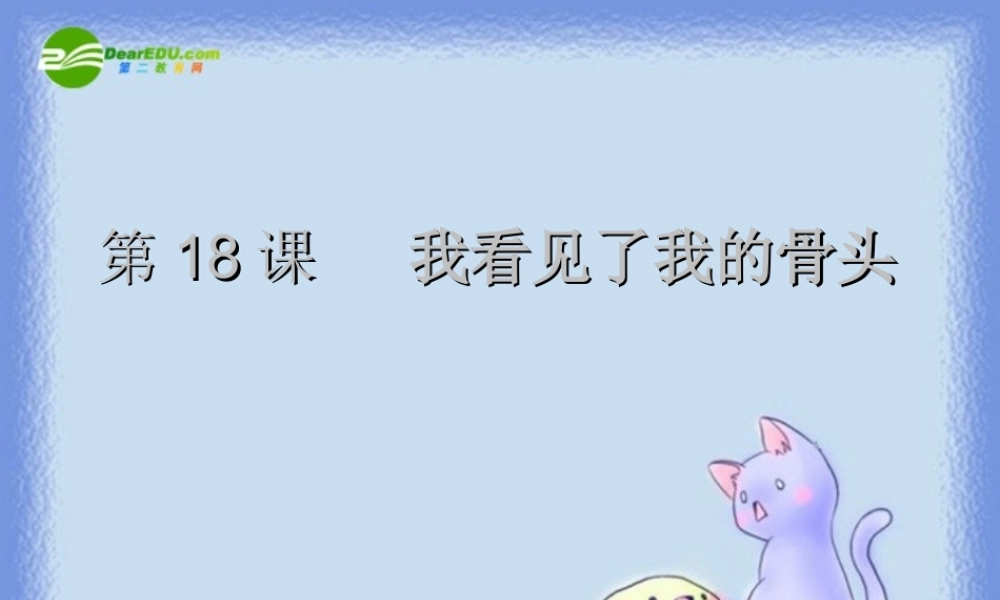 八年级语文下册(我看见了我的骨头)课件 沪教版 课件