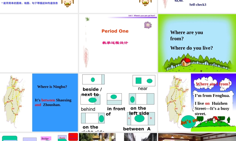 七年级英语下册 Unit2 Where is the post office _ section A 一套课件人教版新目标 课件