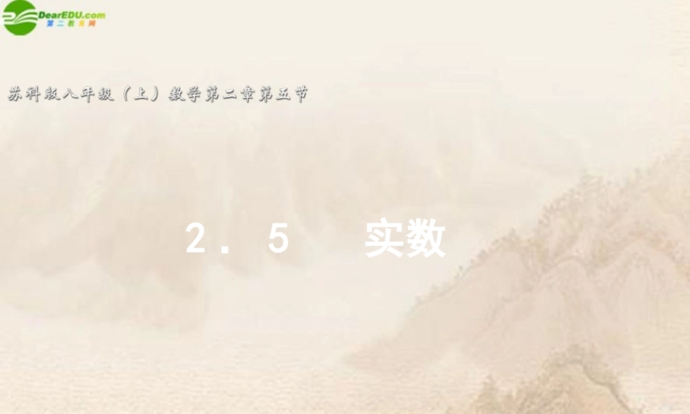 八年级数学上册 2.5实数课件 苏科版 课件