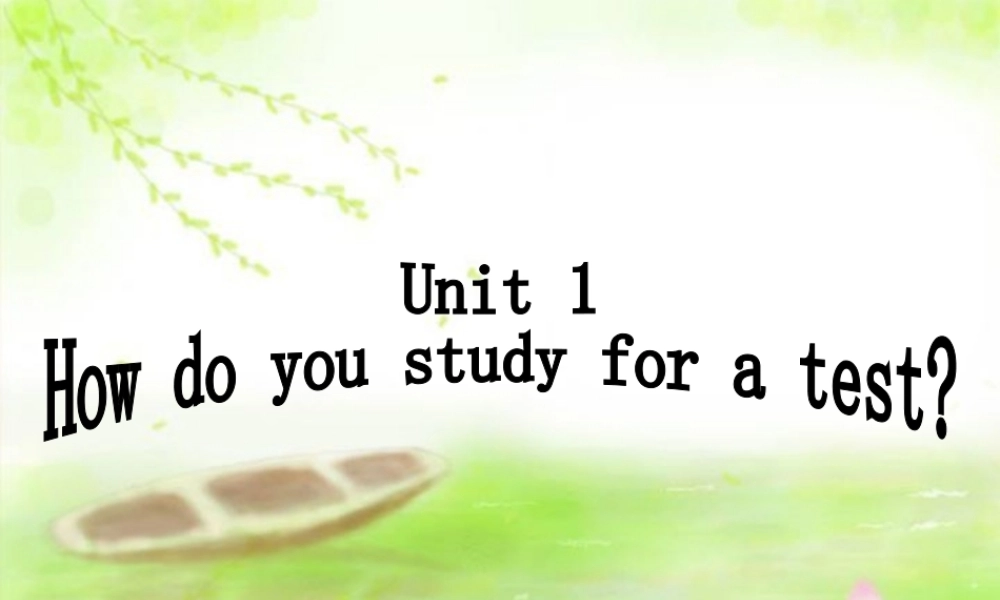 九年级英语Unit1课件 人教新目标版 课件