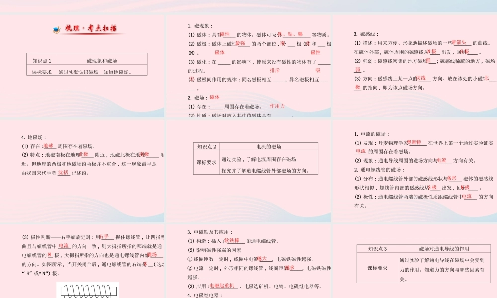 九年级物理全册 第十四章 磁现象课件 (新版)北师大版 课件