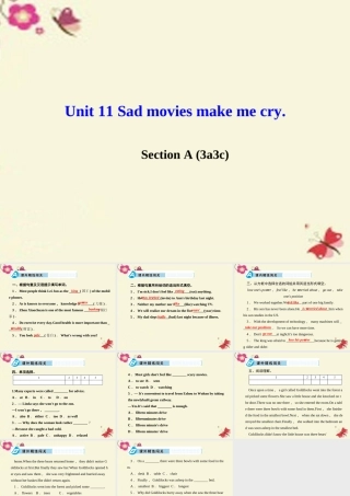 九年级英语全册 Unit 11 Sad movies make me cry Section A(3a 3c)课件 (新版)人教新目标版 课件