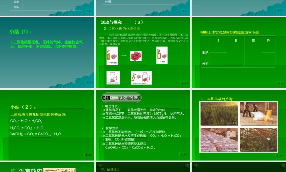 课题3-二氧化碳与一氧化碳