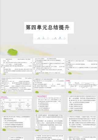 九年级历史下册 第四单元 经济大危机和第二次世界大战总结提升习题课件 新人教版 课件