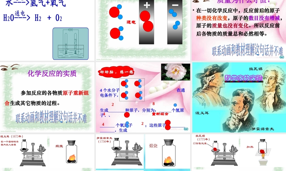 人教版初三化学质量守恒定律课件