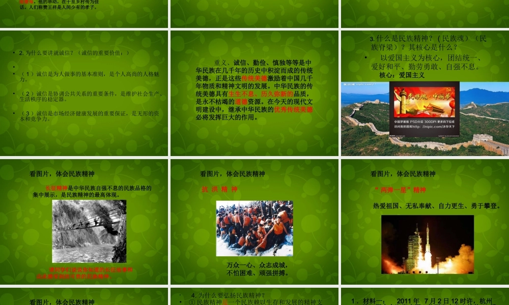 八年级政治下册 第18课(民族情 民族魂)课件2 苏教版 课件