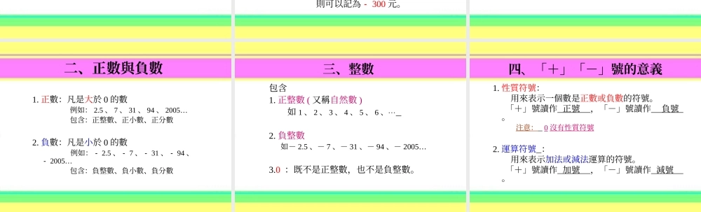 人教版七年级数学上册 正数和负数ppt 课件