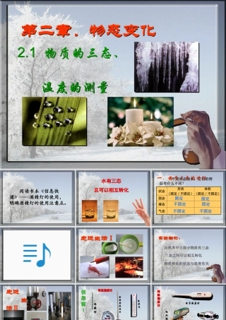 八年级物理 物质的三态、温度的测量 ppt 课件