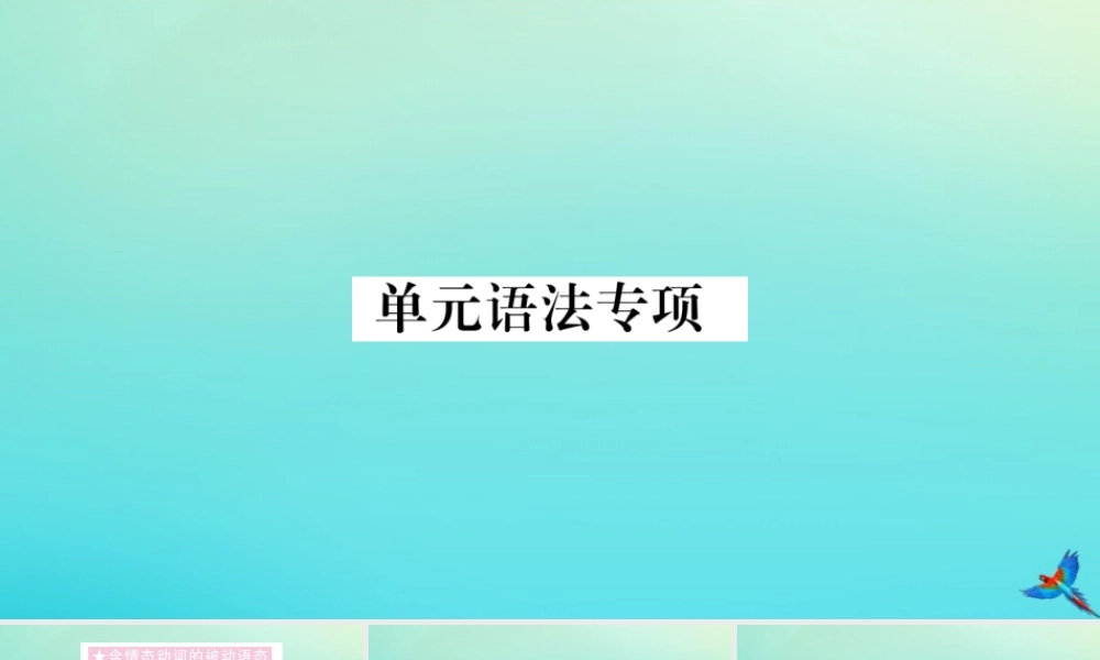 九年级英语全册 Unit 7 Teenagers should be allowed to choose their own clothes单元语法专项习题课件 (新版)人教新目标版 课件