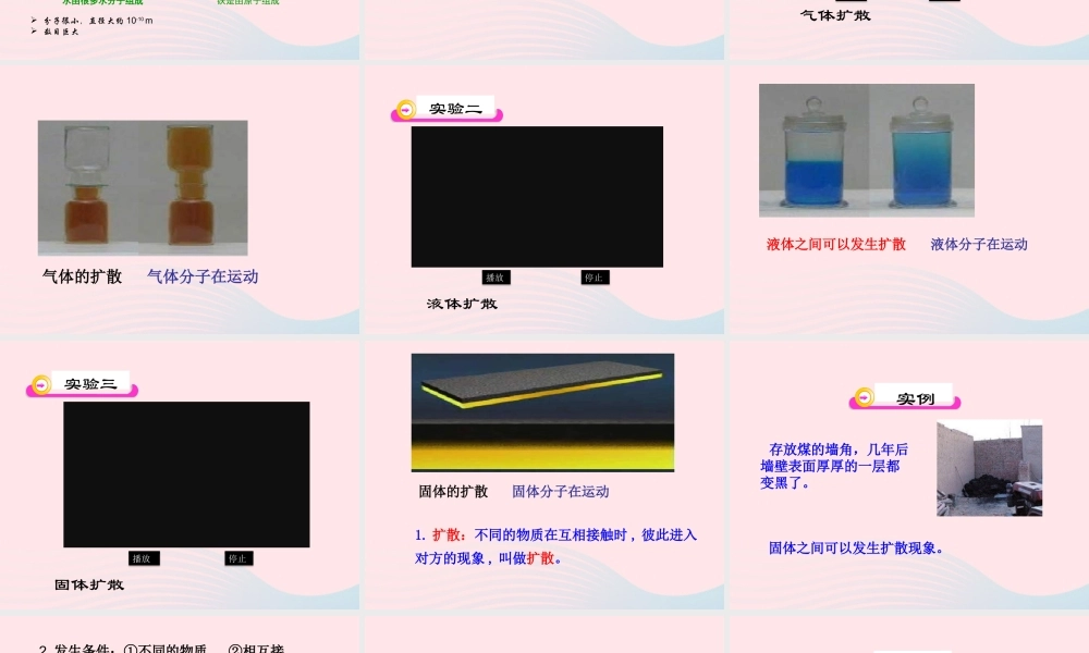 九年级物理课件：131分子热运动(32张PPT) 吉林省农安县九年级物理全册 13.1分子热运动课件+素材(新版)新人教版-2