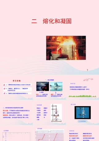 二  熔化和凝固课件 八年级物理上册 1.2熔化和凝固课件+素材(新版)北师大版 八年级物理上册 1.2熔化和凝固课件+素材(新版)北师大版
