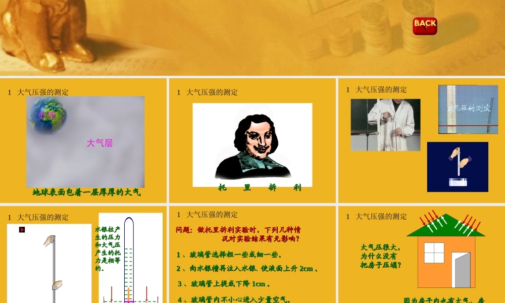 八年级科学上册 3.3大气压强课件 华师大版 课件