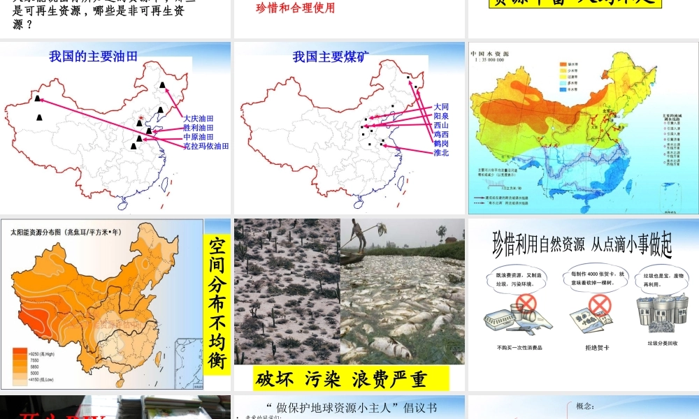 八年级地理上册第三章(第1课 自然资源)课件二 课件