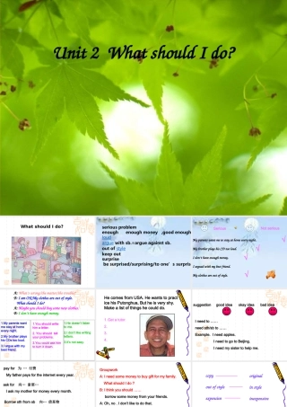 八年级英语鲁教版Unit2 What should I do(ppt) 课件