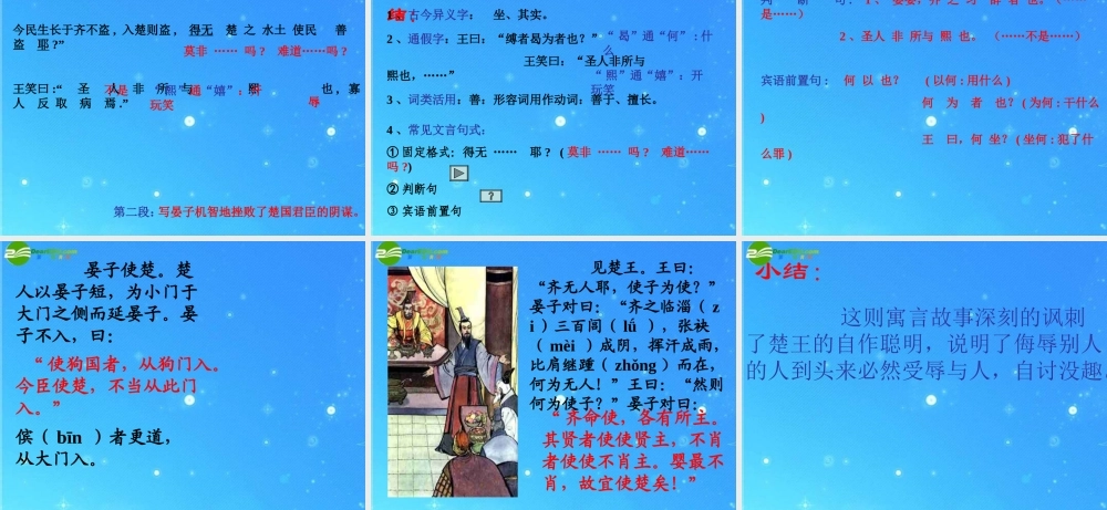 七年级语文上册 第17课(晏子使楚)课件 长春版 课件