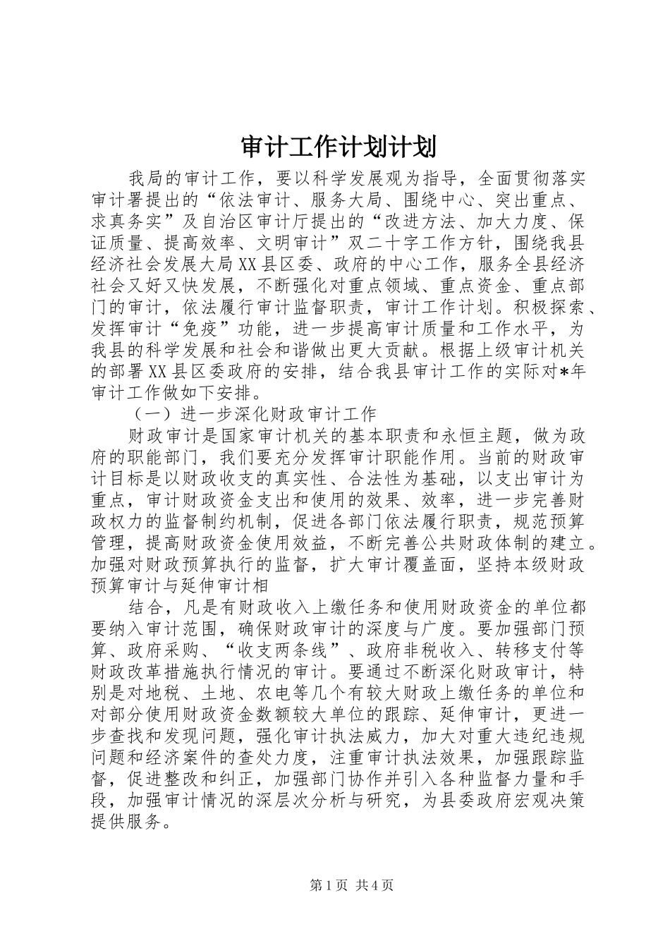 审计工作计划计划_第1页