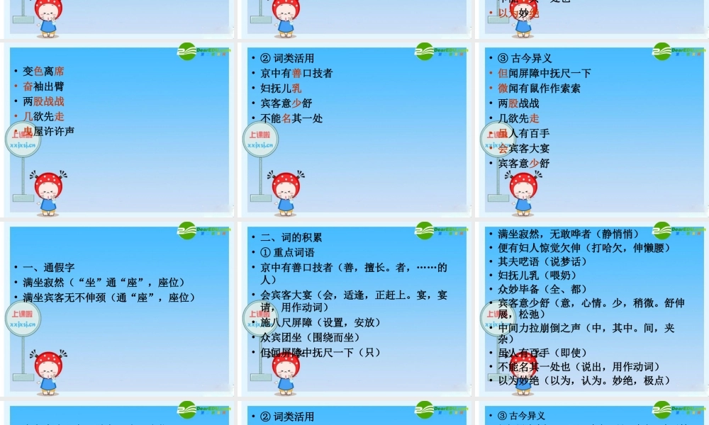 七年级语文下册 文言文复习(伤仲永)(孙权劝学)(口技)(狼)课件 人教新课标版 课件